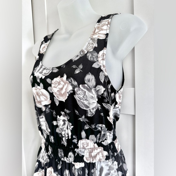 ARITZIA TALULA Roppongi Dress Floral Mini Dress Elastic Waist Black Size Small - Picture 14 of 14